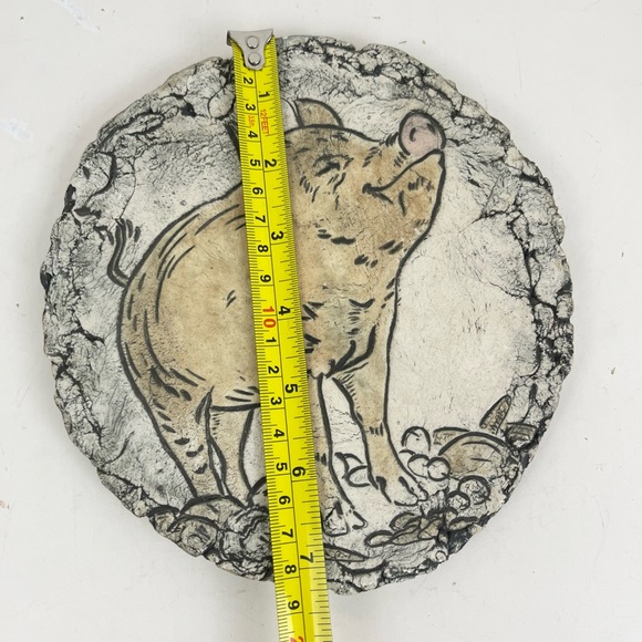 Shapes of Clay Mt St Helens Ash Pig Plaque Art Wall Hanging Decor Signed Stan - Picture 6 of 10